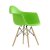 Полукресло дизайнерское деревянное с подлокотниками зеленое eames (арт 6586)