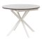 Стол для кухни круглый под мрамор на одной ножке D-100(+30) см (арт 16005)