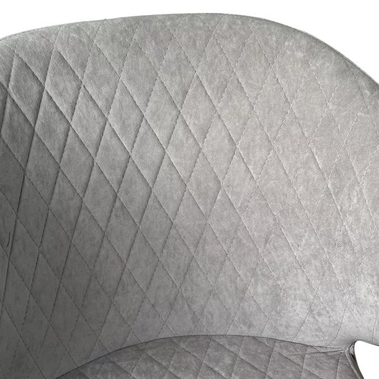 Стул с черными ножками мягкий серый велюровый (арт 33655) Фото 2