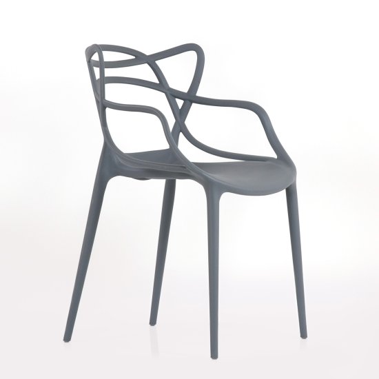 Стул серый из пластика современный (арт 6146) Фото 3
