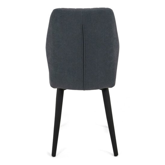 Стул на металлокаркасе серый из велюра (арт 20065) Фото 6