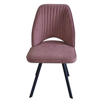 Стул с черными ножками из велюра современный (арт 31976) - Фото 2
