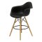 Барный стул дизайнерский с подлокотниками черный в стиле eames (арт 2338)