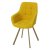 Стул-кресло на металлокаркасе мягкий желтый (арт 24525)