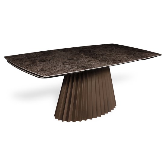 Стол дизайнерский раздвижной из керамогранита 180 см (арт 35662) Фото 1