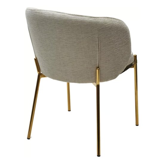 Стул дизайнерский на металлокаркасе мягкий бежевый (арт 33455) Фото 3