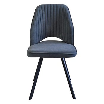 Стул кухонный серый из велюра (арт 30743) - Фото 2