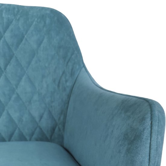 Стул-кресло мягкий с подлокотниками голубой (арт 29496) Фото 3