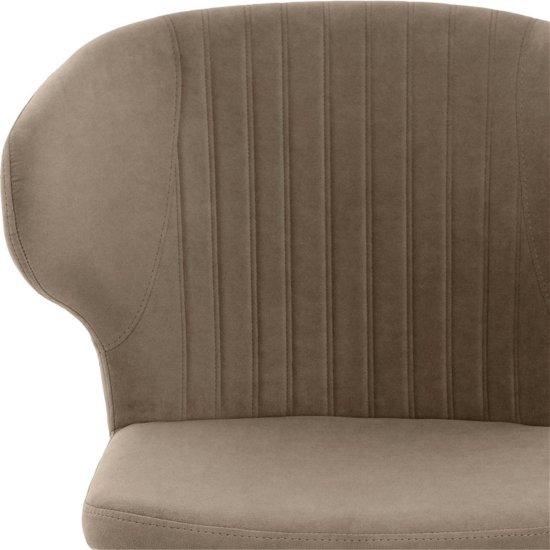 Стул для кухни бежевый из велюра (арт 35593) Фото 6