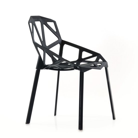 Стул на металлокаркасе черный современный (арт 6622) Фото 3