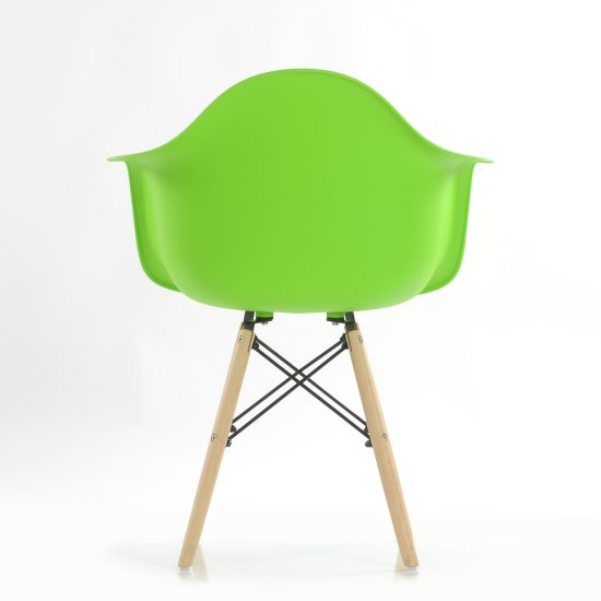 Полукресло дизайнерское деревянное с подлокотниками зеленое eames (арт 6586) Фото 4