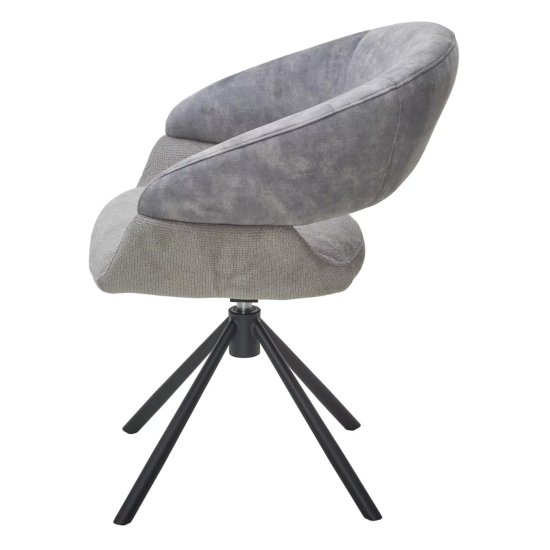Стул мягкий серый с обивкой из велюра (арт 33671) Фото 3