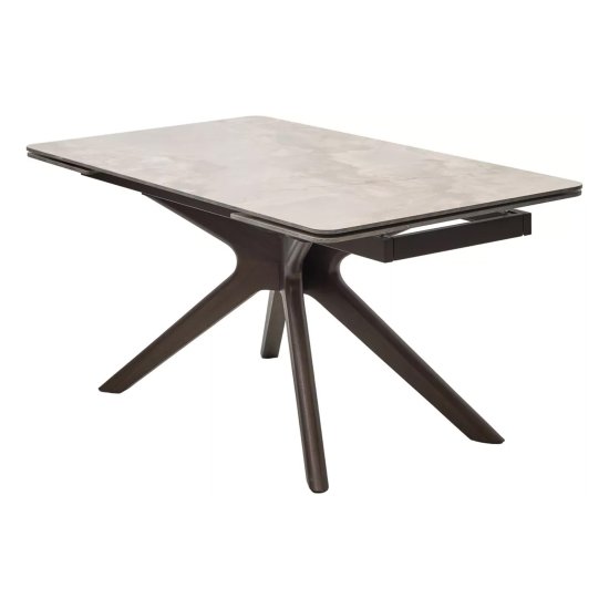 Стол раздвижной керамический на одной ножке (арт 33536) Фото 1