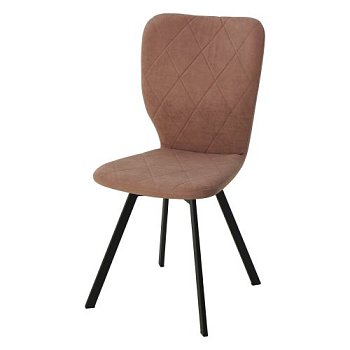 Стул ножки черные розовый из велюра (арт 23635) - Фото 2