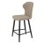 Полубарный стул бежевый с обивкой из велюра (арт 19661)