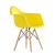 Стул-кресло дизайнерский с подлокотниками желтый пластиковый eames (арт 6584)