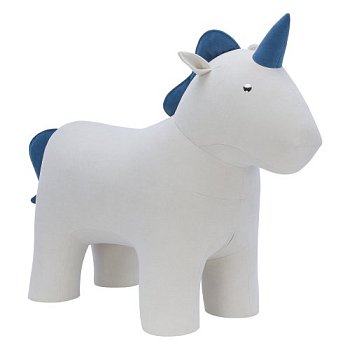 Пуфик с мягким сидением голубой (арт 13350) - Фото 2