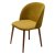 Стул деревянный мягкий желтый велюровый (арт 27461)