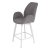 Барный стул мягкий серый из велюра (арт 33589)
