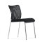 Стул на металлокаркасе с ножками хром мягкий черный (арт 15162)