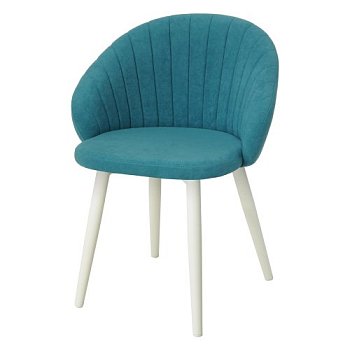 Стул ножки белые голубой из велюра (арт 23292) - Фото 2