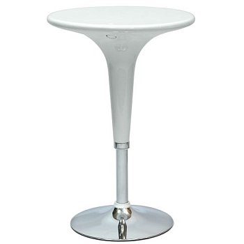 Барный столик дизайнерский круглый белый на одной ножке D-60 см tulip (арт 6021) - Фото 2