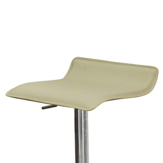 Барный стул хромированный бежевый крутящийся (арт 6471) Фото 2