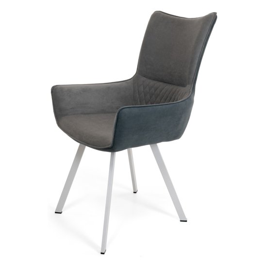 Полукресло с мягкой обивкой с подлокотниками серое (арт 30970) Фото 1