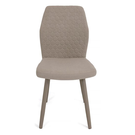 Стул на металлокаркасе мягкий бежевый велюровый (арт 13805) Фото 2