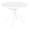 Стол обеденный раскладной круглый керамический белый (арт 33498)
