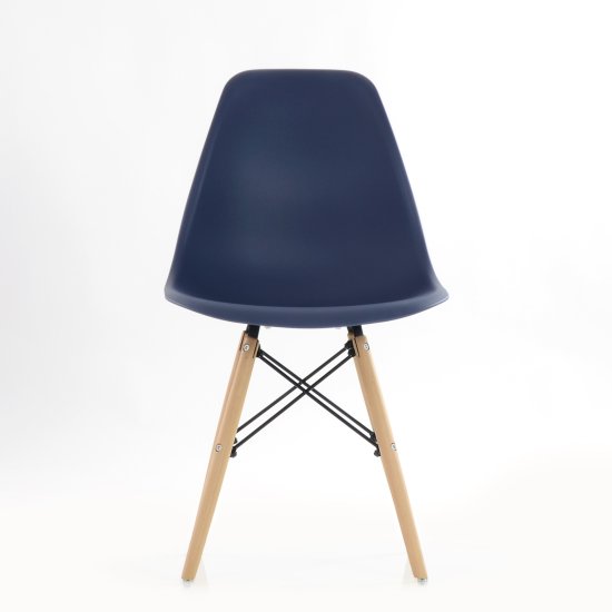 Стул дизайнерский деревянный синий пластиковый eames (арт 6425) Фото 2