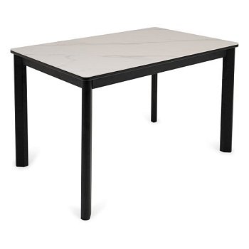 Кухонный стол раздвижной с керамическим покрытием белый 110 см (арт 29679) - Фото 2