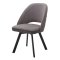Стул на металлокаркасе с черными ножками серый велюровый (арт 31413)