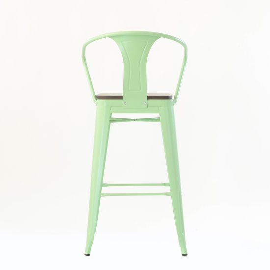 Стул барный дизайнерский металлический зеленый tolix (арт 6721) Фото 4