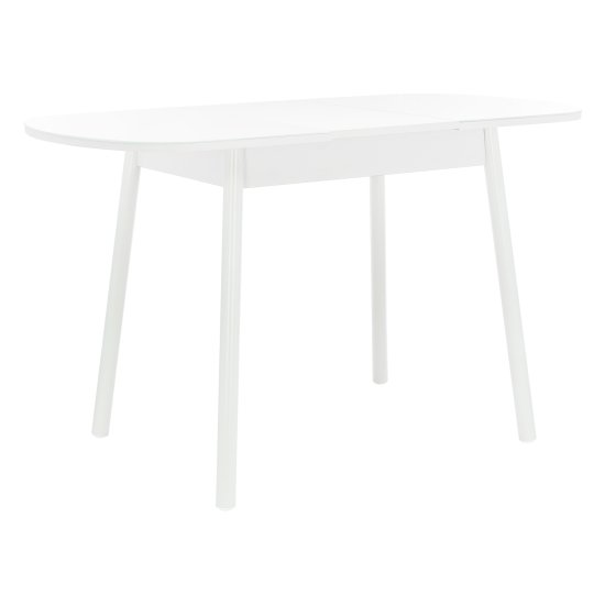 Кухонный стол раскладной овальный белый современный (арт 9568) Фото 2