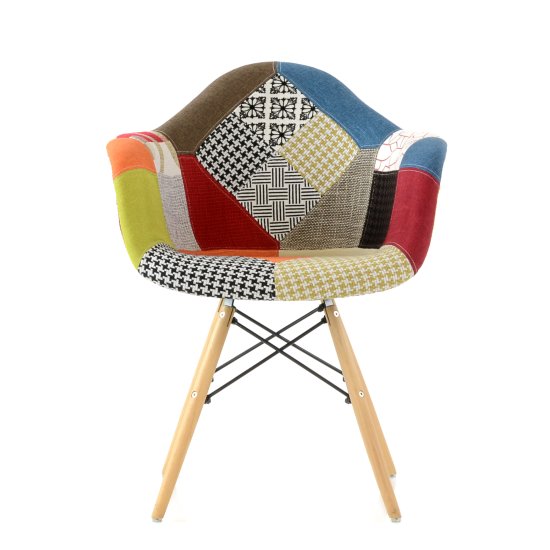 Полукресло дизайнерское мягкое с подлокотниками patchwork (арт 3843) Фото 2