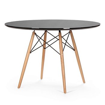 Обеденный стол дизайнерский круглый черный D-110 см eames (арт 7116) - Фото 2
