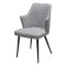 Стул на металлокаркасе мягкий серый с обивкой из велюра (арт 33471)