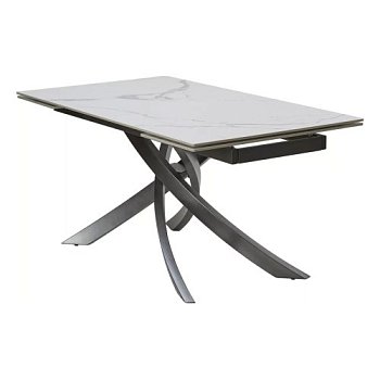 Стол кухонный раскладной керамический под мрамор (арт 33369) - Фото 2