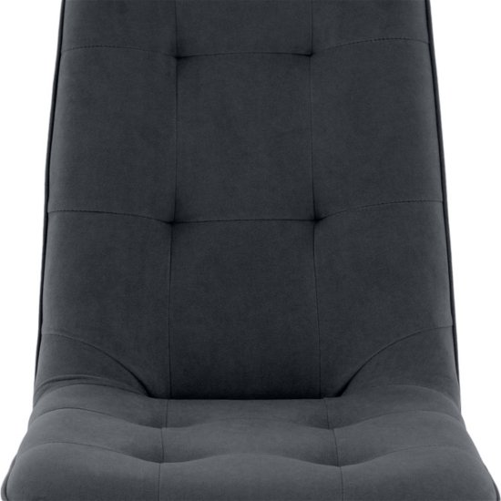 Стул на металлокаркасе мягкий серый из велюра (арт 35337) Фото 9