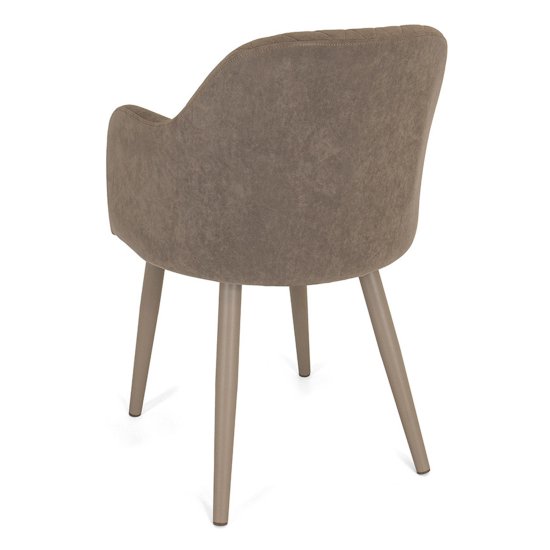 Стул-кресло мягкий бежевый велюровый (арт 27374) Фото 4