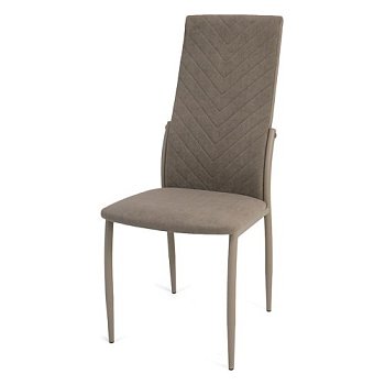 Стул на металлокаркасе мягкий слоновая кость из велюра (арт 20950) - Фото 2