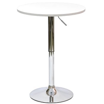 Стол барный дизайнерский круглый белый на одной ноге D-60 см (арт 2111) - Фото 2