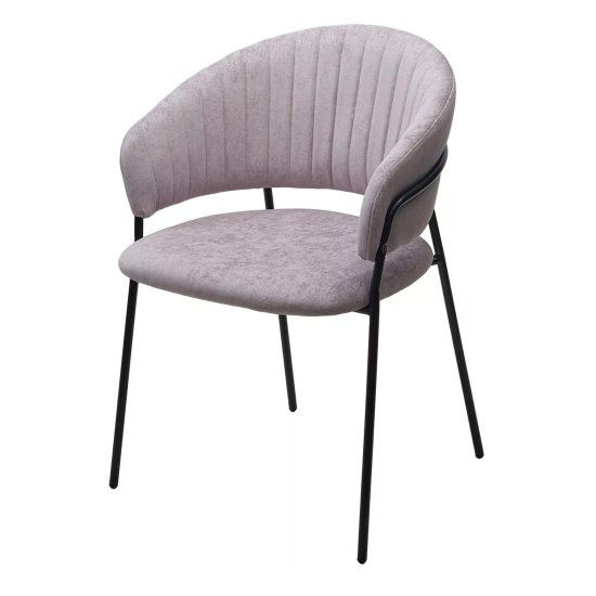 Стул интерьерный мягкий с подлокотниками фиолетовый (арт 33614) Фото 1