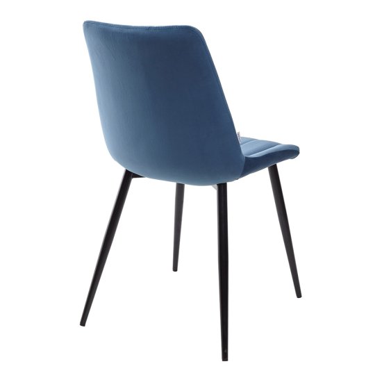 Стул мягкий синий из велюра (арт 7764) Фото 4