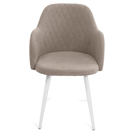 Стул мягкий бежевый велюровый (арт 27277) Фото 6