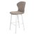Стул барный с мягким сидением бежевый из велюра современный (арт 34141)
