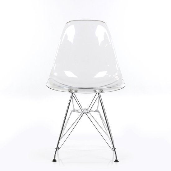 Стул дизайнерский металлический ножки хром прозрачный eames (арт 2352) Фото 1