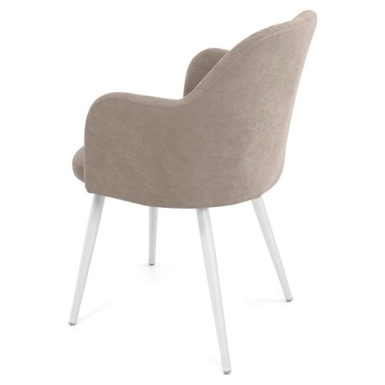 Стул мягкий бежевый велюровый (арт 27277) Фото 3