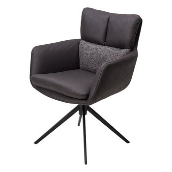 Стул на металлическом каркасе мягкий с подлокотниками (арт 34128) - Фото 2